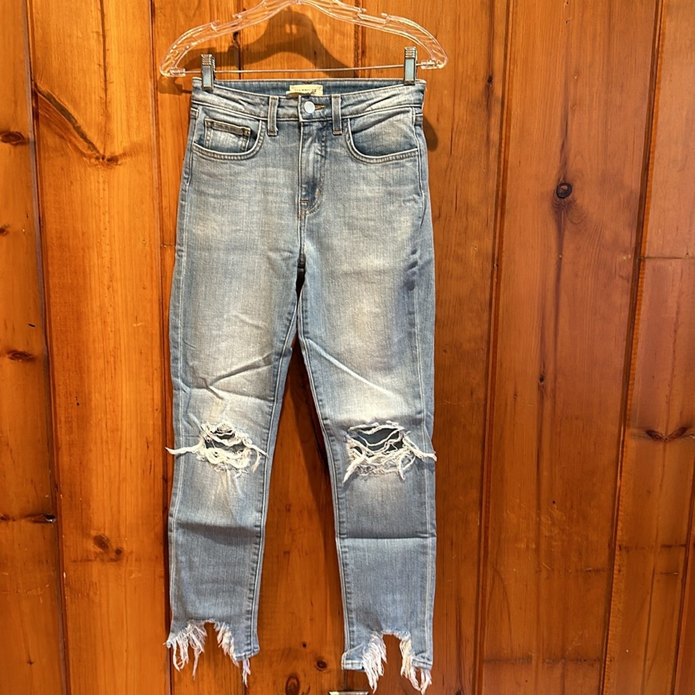 L’AGENCE Women’s Ripped Ankle Jeans Size 25